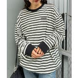 ワンポイント刺繍ボーダードロストロンTee | PAL GROUP OUTLET | 詳細画像1