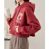 RED | 【Chico】ロゴフードパーカー | PAL GROUP OUTLET
