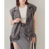 BK | 【Chico】フェイクレザーライダースショートベスト | PAL GROUP OUTLET
