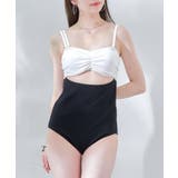 WHT/BK | 【Chico】配色カットアウトOP | PAL GROUP OUTLET