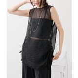 BLK | 【mystic】シアーノースリブラウス | PAL GROUP OUTLET