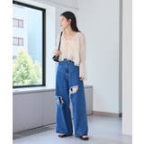 【Kastane】クラッシュデニムワイドパンツ | PAL GROUP OUTLET | 詳細画像2