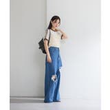 【Kastane】クラッシュデニムワイドパンツ | PAL GROUP OUTLET | 詳細画像8
