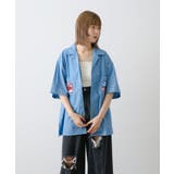 BLU | 【Kastane】OPEN COLLAR SHIRT WITH PATCH | PAL GROUP OUTLET