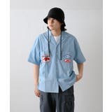 SAX | 【Kastane】OPEN COLLAR SHIRT WITH PATCH | PAL GROUP OUTLET