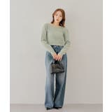 【Chico】バッグ開きリボンリブニット | PAL GROUP OUTLET | 詳細画像12 