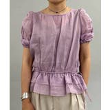 LILAC | 【SHENERY】シアーリネンギャザーブラウス | PAL GROUP OUTLET