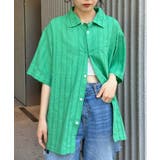 green | 【CIAOPANIC TYPY】部分コットンレースストライプシャツ | PAL GROUP OUTLET
