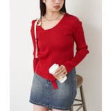 RED | 【RAY CASSIN】デザインワンショルニット | PAL GROUP OUTLET
