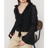 BLK | 【RAY CASSIN】ボリュームフリル2wayブラウス | PAL GROUP OUTLET