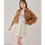 WHT | 【Chico】ボリュームフレアサテンライクミニSK | PAL GROUP OUTLET