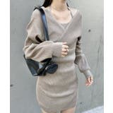 BEI | 【mystic】カシュクールミニワンピ | PAL GROUP OUTLET