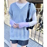 L/BLU | 【mystic】ニットベスト | PAL GROUP OUTLET