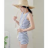 BLUE | 【CIAOPANIC TYPY】配色アメスリ水着2点SET | PAL GROUP OUTLET