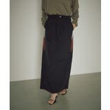 BLK | 【earthy_】配色切替ラインナイロンスカート | PAL GROUP OUTLET
