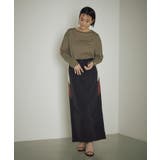 【earthy_】配色切替ラインナイロンスカート | PAL GROUP OUTLET | 詳細画像1