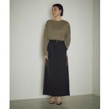 【earthy_】配色切替ラインナイロンスカート | PAL GROUP OUTLET | 詳細画像2