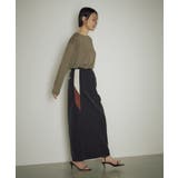 【earthy_】配色切替ラインナイロンスカート | PAL GROUP OUTLET | 詳細画像3