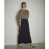 【earthy_】配色切替ラインナイロンスカート | PAL GROUP OUTLET | 詳細画像4