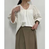 【Omekashi】Uネックボリュームスリーブブラウス | PAL GROUP OUTLET | 詳細画像12