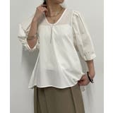 【Omekashi】Uネックボリュームスリーブブラウス | PAL GROUP OUTLET | 詳細画像21