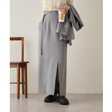 GRY | 【SHENERY】ウォッシャブルベルテッドタイトスカート | PAL GROUP OUTLET