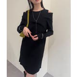 BLK | 【mystic】クロスニットワンピース | PAL GROUP OUTLET