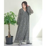 2WAY花柄ボリュームスリーブロングワンピース | PAL GROUP OUTLET | 詳細画像1