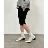 BLK | 【WHO'S WHO gallery】SLOPPYバイカーリブパンツ | PAL GROUP OUTLET