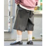 ワッペンロゴフェイクレザーハーフショーツ | PAL GROUP OUTLET | 詳細画像5