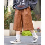 BROWN | ワッペンロゴフェイクレザーハーフショーツ | PAL GROUP OUTLET