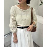 OFF | 【mystic】メッシュスリーブショートニット | PAL GROUP OUTLET