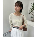 【mystic】メッシュスリーブショートニット | PAL GROUP OUTLET | 詳細画像6