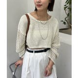 【mystic】メッシュスリーブショートニット | PAL GROUP OUTLET | 詳細画像7