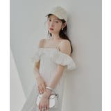 【Chico】2wayボリュームフリルオフショルコンビネゾン | PAL GROUP OUTLET | 詳細画像13