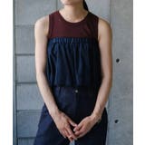 INDIGO | 【Pasterip】Denim balloon bustier | PAL GROUP OUTLET