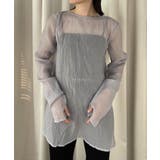 【Pasterip】Embossing organdy sheer tunic | PAL GROUP OUTLET | 詳細画像1