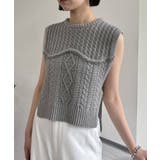 GRY | 【mystic】サマーケーブルニット | PAL GROUP OUTLET