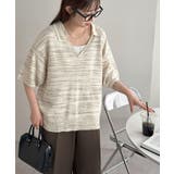 【DouDou】段染半袖スキッパーニット | PAL GROUP OUTLET | 詳細画像7