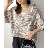 【DouDou】段染半袖スキッパーニット | PAL GROUP OUTLET | 詳細画像13