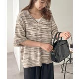 【DouDou】段染半袖スキッパーニット | PAL GROUP OUTLET | 詳細画像14