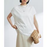 white | 【un dix cors】モックネックプレーンT | PAL GROUP OUTLET