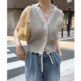 【DouDou】GOLDボタンニットベスト | PAL GROUP OUTLET | 詳細画像1