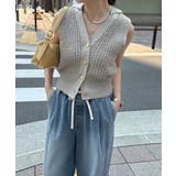 【DouDou】GOLDボタンニットベスト | PAL GROUP OUTLET | 詳細画像4