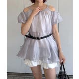 【mystic】[mline]オフショルティアードブラウス | PAL GROUP OUTLET | 詳細画像8 