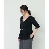 BLK | 【SHENERY】2WAYペプラムニット | PAL GROUP OUTLET