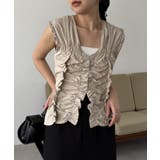 BEIGE | 【CAPRICIEUX LE'MAGE】フリルギャザーBL | PAL GROUP OUTLET