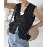 BLACK | 【CAPRICIEUX LE'MAGE】フリルギャザーBL | PAL GROUP OUTLET