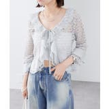 GRY | 【mystic】フリルレースカーディガン | PAL GROUP OUTLET