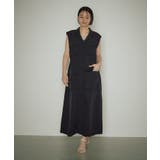 BLK | 【earthy_】ナイロンロングベストワンピース | PAL GROUP OUTLET